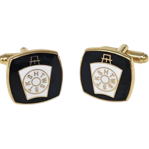 Mark Cufflinks in black with white keystone